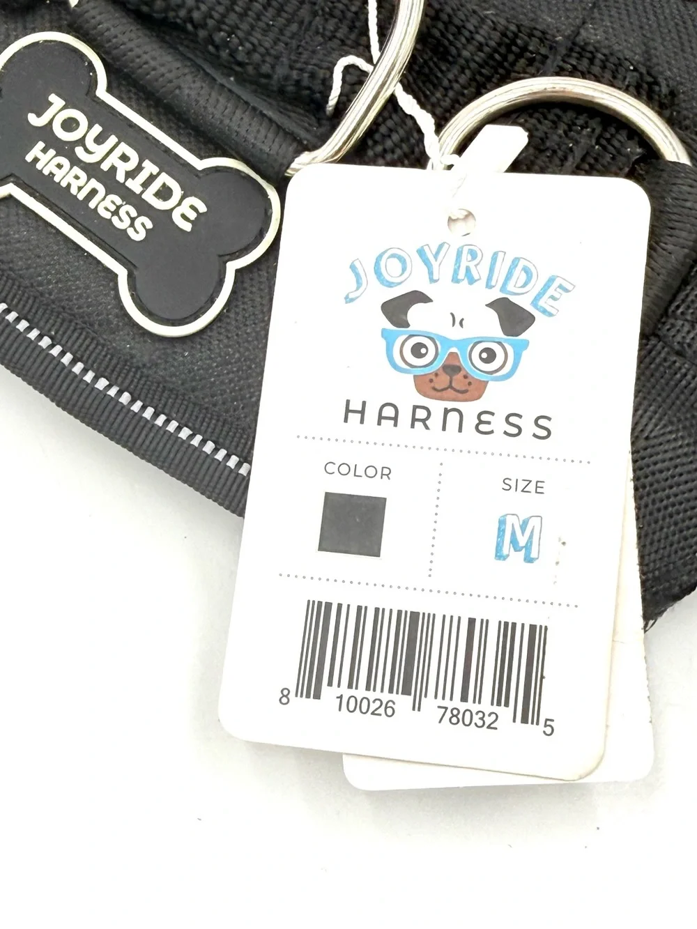 NWT Joyride Black Dog Harness WReflective Trim Size M (MSC0001)